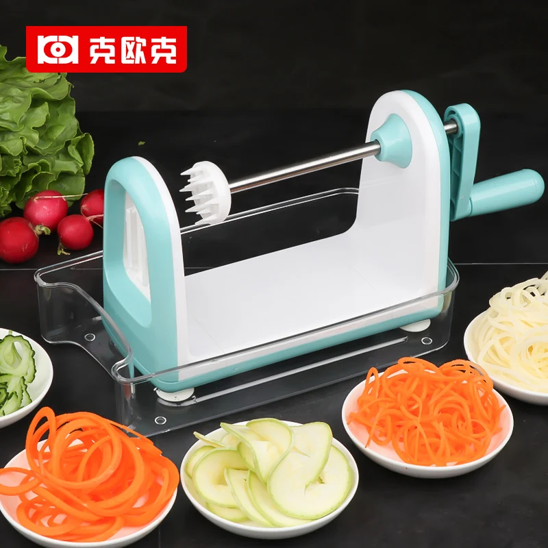 

Rotary Vegetable Cutter Household Potato Cucumber Slicer Salad Roller Chopper Kitchen Gadget Tools Stuff Spiralizer