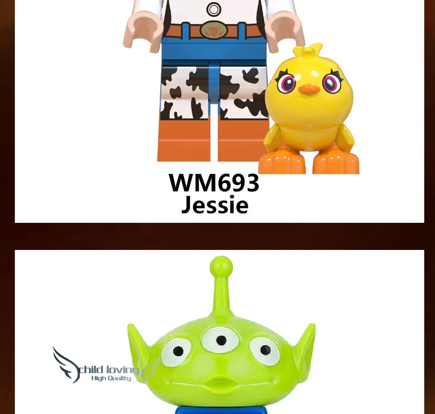 Новые игрушки История 4 Minifiged Woody Buzz Lightyear Jessie Alien Ducky Bo Peep Bonnie Duke Caboom строительные блоки игрушка из фильма WM692