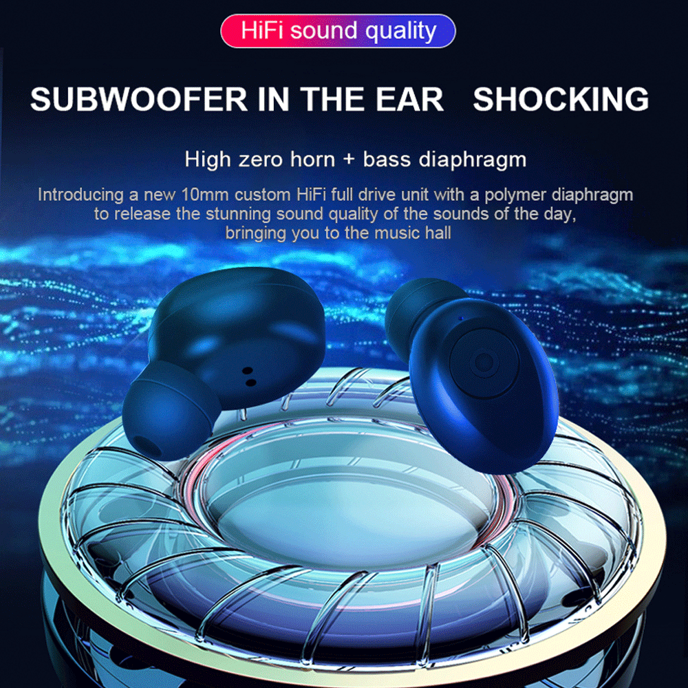 Bluetooth 5,0 гарнитура TWS беспроводные наушники Близнецы наушники 5D стерео кнопка управления IPX5 водонепроницаемые наушники