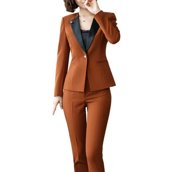 

Large Size Women 2 Pieces /Set Womens Office Business Suits Pants Suit Formal OL Business Suit Long Sleeve Trouser Suit Sets