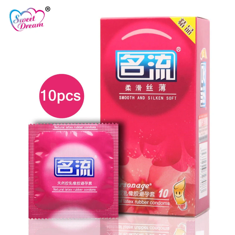 Personage Sex Condoms 10 Pcs/Lot Smooth Silken Soft Latex for Men Lubricated Contraception Toy Products LF-027 | Красота и здоровье