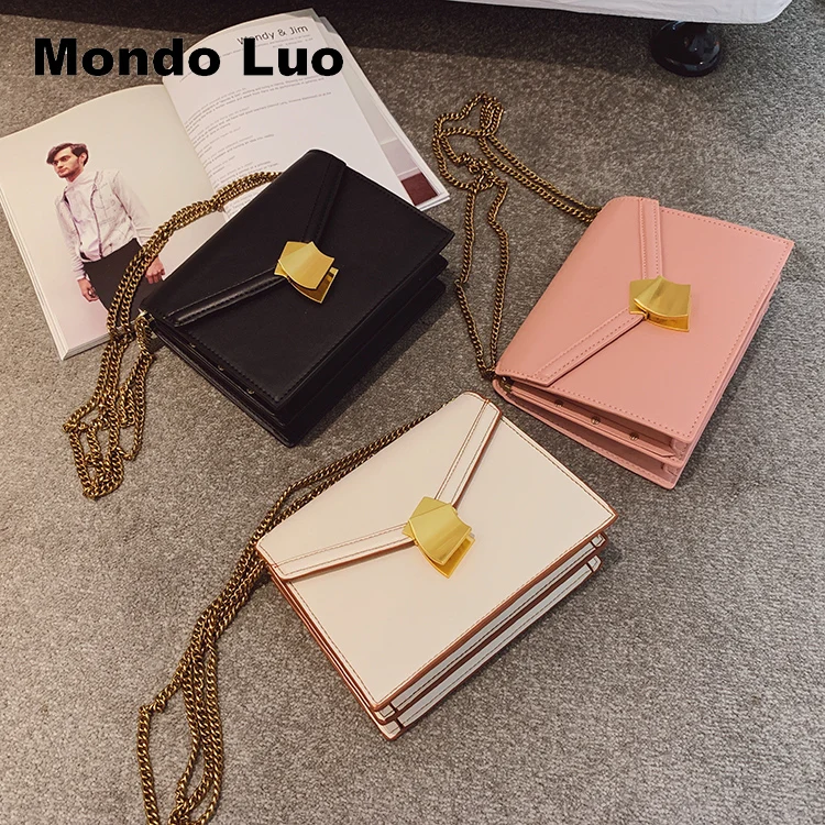 

2019 Women Cross-body Fashion Mini Special Buckle Square Bag Chain Single Chic Shoulder Bag