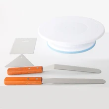 5 шт./компл. пластиковый тортик Поворотный вращающийся торт тесто нож для тортов 8 дюймов пирожные с кремом подставка для кексов поворотный стол