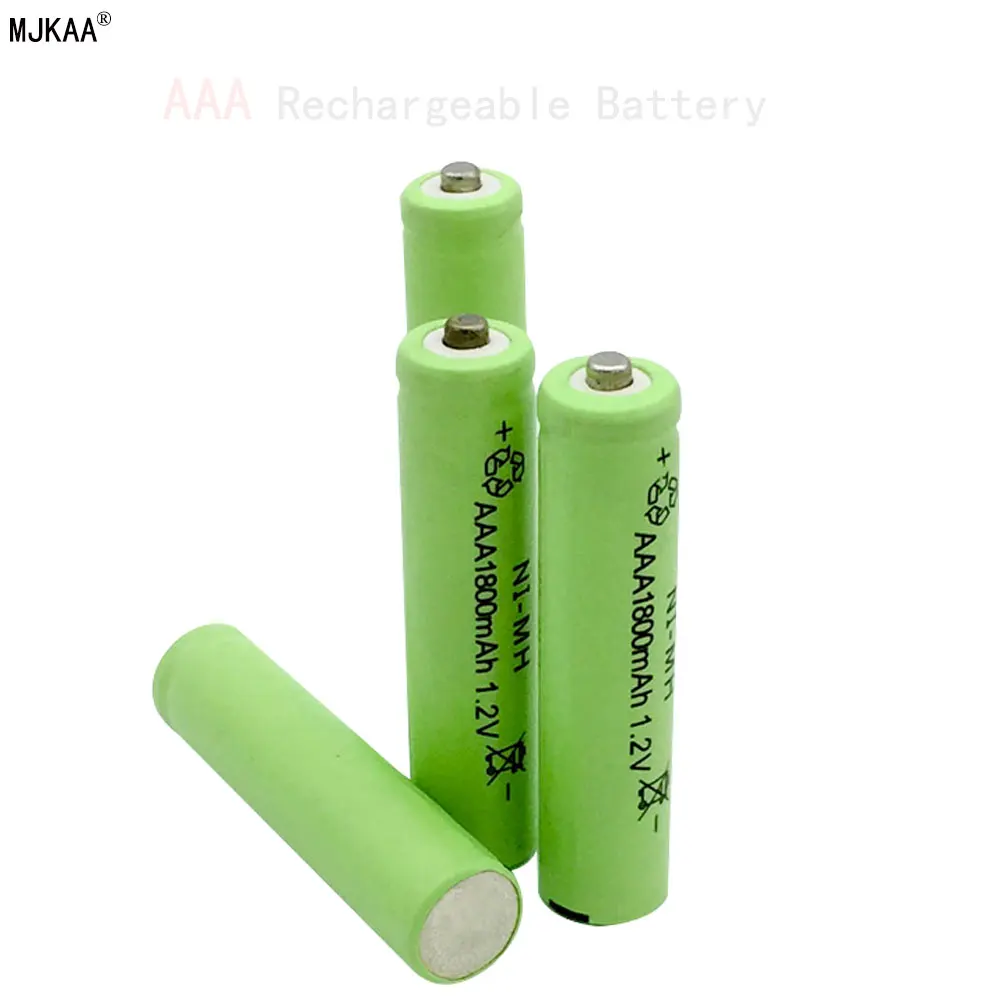 MJKAA 1800mAh Ni-MH 1,2 V AAA аккумуляторная батарея для часов, мышей, компьютеров, игрушек так далее