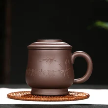 Розовый 380 мл Исин фиолетовая глина чайные кружки натуральный Рудный фиолетовый грязевой чай сервис ручной работы традиционные китайские чайные чашки керамический чайный набор