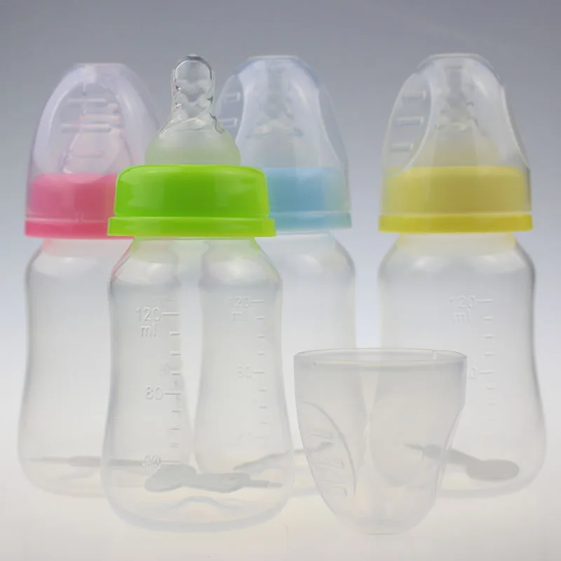 

120ml Newborn Baby Infant Nursing Milk Feeding Bottle Standard Mouth Silicone Nipple Pacifier Drink Fruit Juice Water Medicine