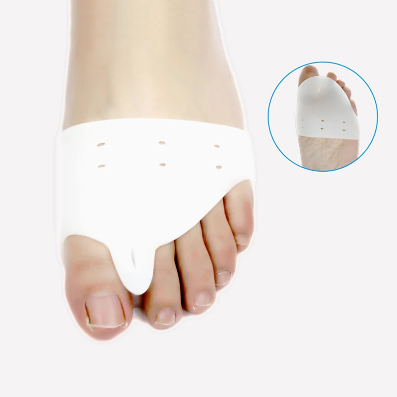 

1pair=2pcs Daily Use Foot Care Biological Silicone Hallux Valgus Orthosis Toe Separator Big Toe Corrector Forefoot Pad