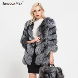 2019 зима осень Новое поступление натуральная черно-бурая лиса меховое пальто Женская мода Стиль Меховая куртка высокого качества верхняя