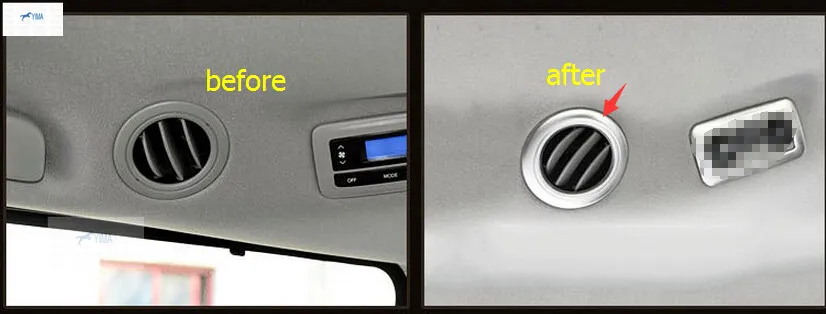 

For Toyota Sienna 2013 - 2015 ABS Roof Air Vent Outlet Cover Interior Trim 4pcs / set