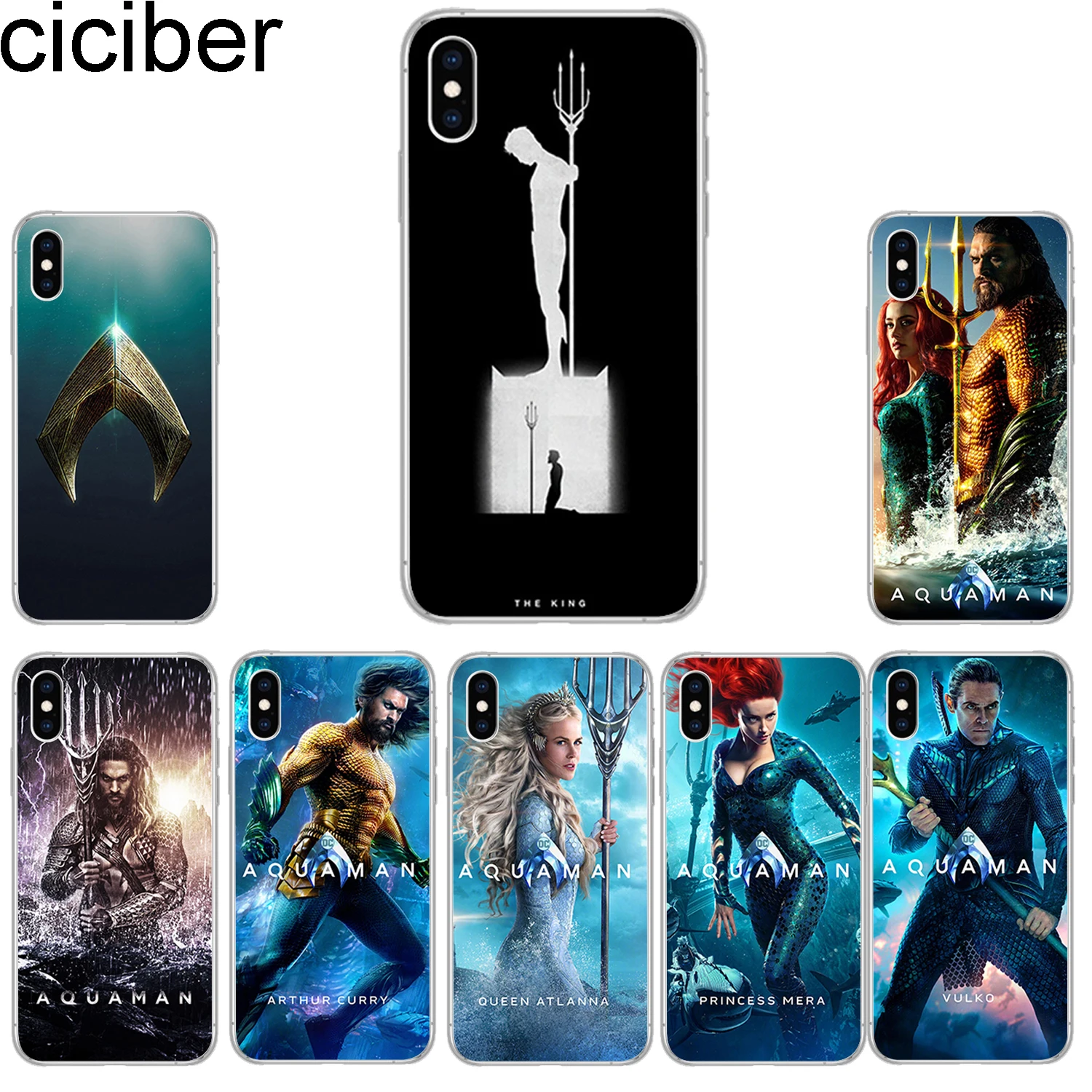 ciciber Phone Cases for iPhone 11 Pro Max 8 7 6 6s Plus SE 5s Soft TPU Cover X Xs XR XS Case Aquaman Coque Fundas |