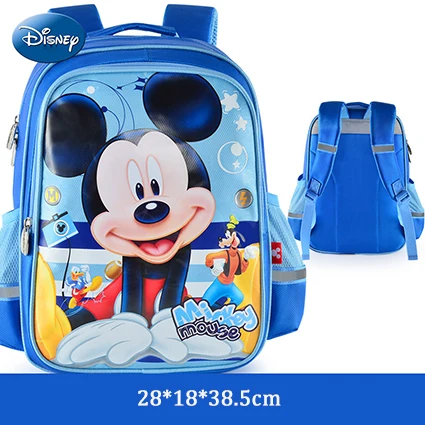 Disney бренд Микки Классический рисунок студент Back Pack Дети сумка Детская рюкзак школьный для мальчиков и девочек Bagpack Класс 1-6 - Цвет: blue