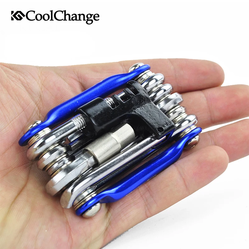 

CoolChange 11 in 1 Multifunction Bicycle Repair Tools Cycling Chain Rivet Extractor Hexagon Wrench Bike Repair Tool Accessories