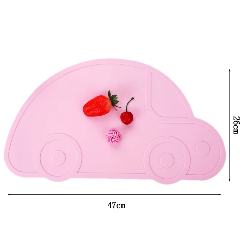  Car Shaped Silicone Placemat For Dining Pads Kids Coaster Dish Protector Stand Table Cushion BPA Fr