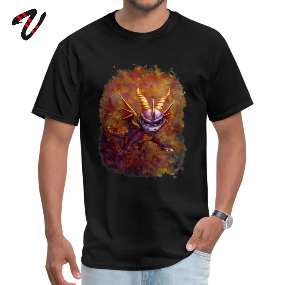 

Spyro Crewneck T-Shirt Labor Day Tops Tees The Walking Dead Hot Sale Ahegao Printed Tee Shirt Printing Men's Top Quality