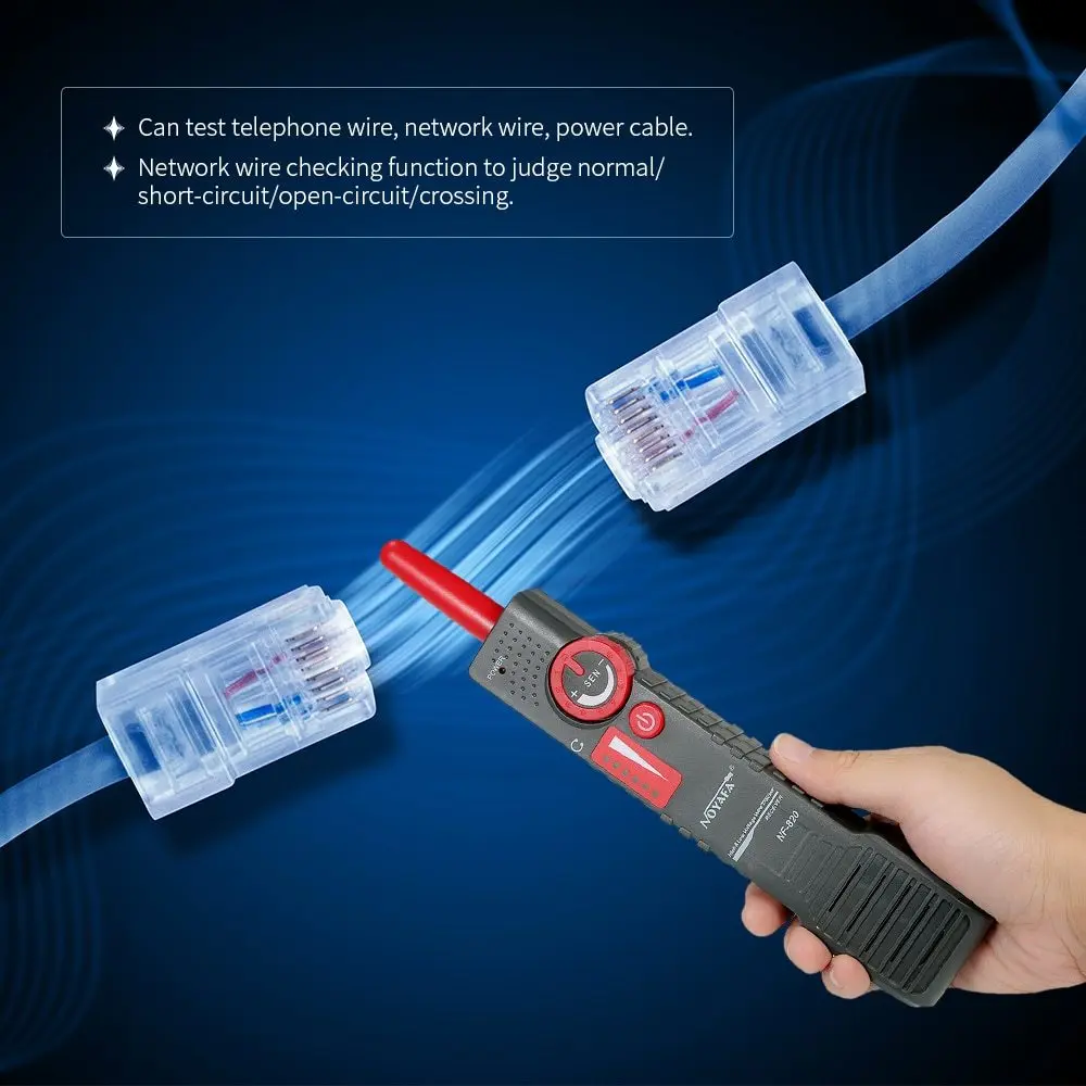 

Multi-functional High & Low Voltage Wire Tester Hand-held RJ11 RJ45 BNC Cable Wire Testing Tool AC110-220V