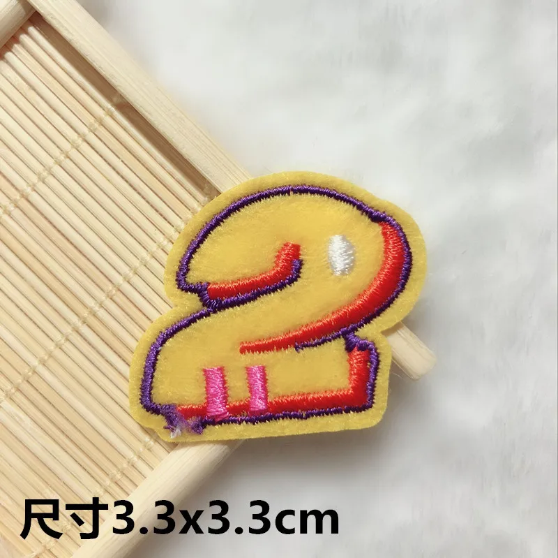 cute numbers patches for kids clothes 2