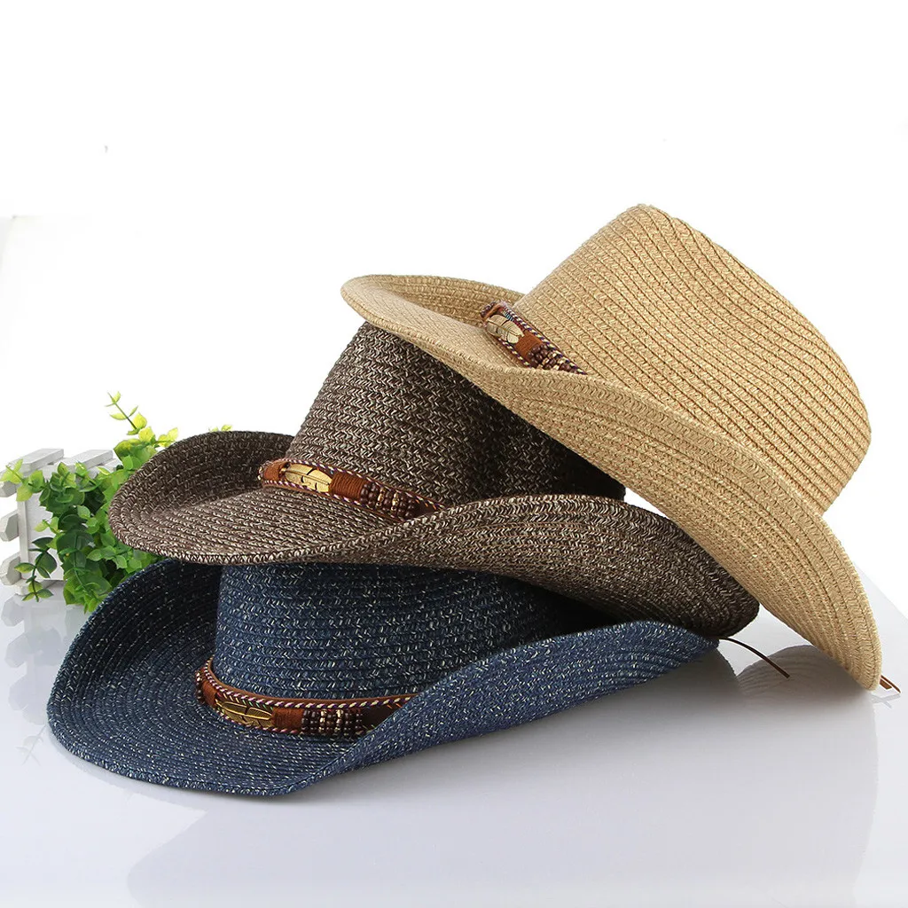 Sombrero hombre ковбойская шляпа для мужчин и женщин ретро Ковбойская шапка для верховой езды Регулируемая унисекс шляпа с широкими полями hapeau homme
