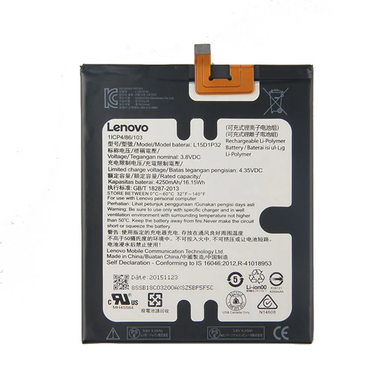 Высокое качество L15D1P32 Батарея для lenovo Tab 3 8 плюс TB-8703F 8703N 8703 PB1-750N PB1 750N 4250 мА-ч