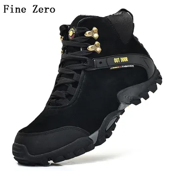 

Fine Zero New 2019 Autumn Winter Shoes Men Winter Boots Genuine Leather Warm Footwear Fashion Men's Boots Male Brand Ankle Botas
