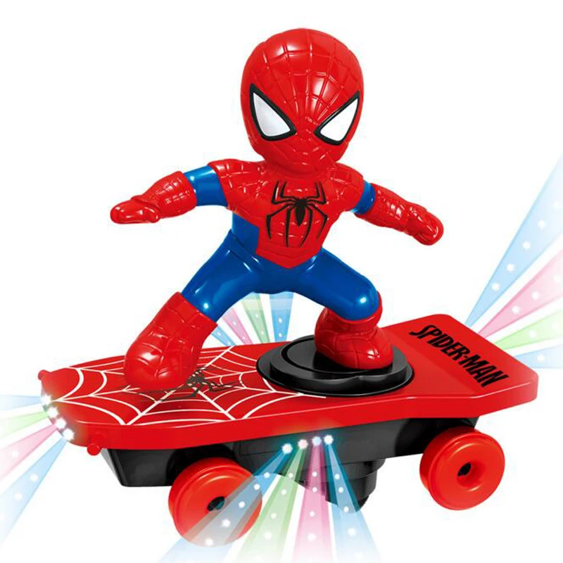 

Kids Toys Spiderman Stunt Scooter 360 Degree Rotate With Music Light Electric Toy Cars Vehicle Children Boys Birthday Gifts