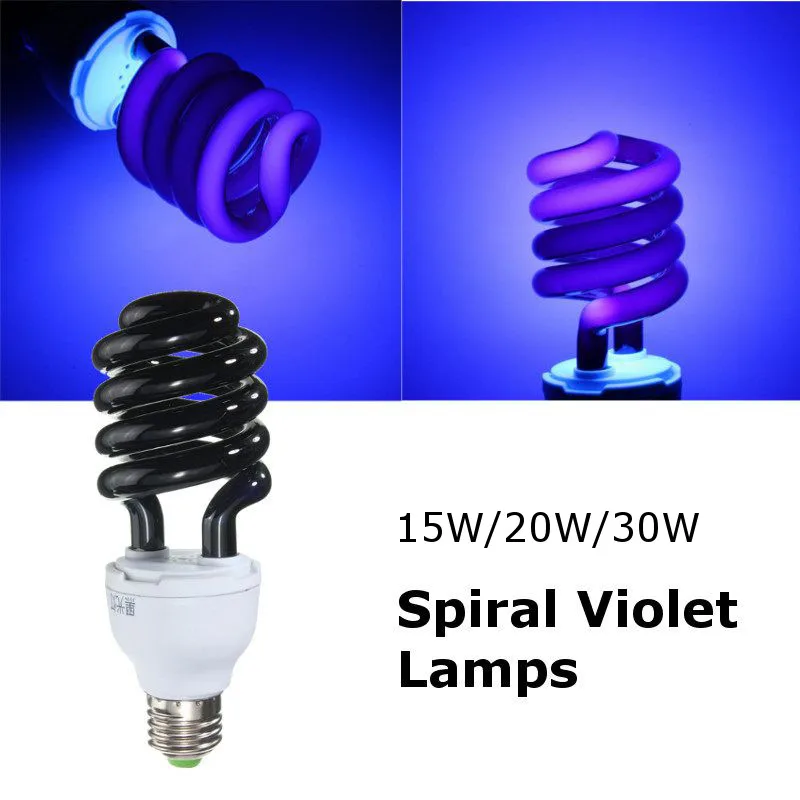 Spiral UV Lamp E27 15/20/30W uv Light Bulb Enegy Saving UV Ultraviolet