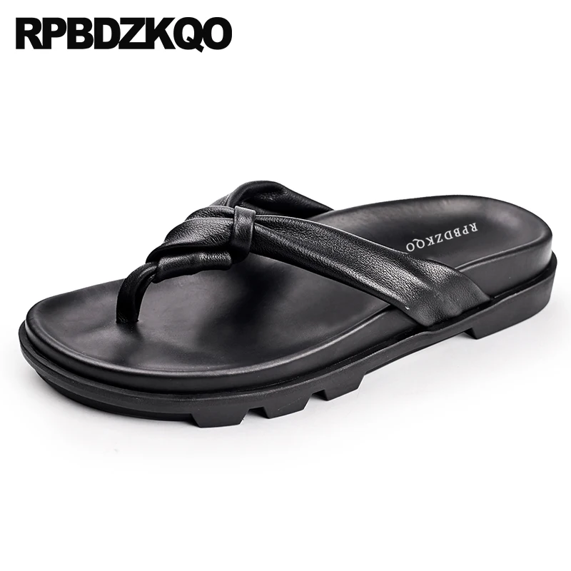 الصنادل النعال الشرائح الإيطالية في الهواء الطلق أحذية مصممين الرجال عالية الجودة أسود منصة جلد طبيعي الوجه بالتخبط 2018 الانزلاق على الصنادل النعال الشرائح الإيطالية في الهواء الطلق أحذية مصممين الرجال عالية الجودة أسود منصة جلد طبيعي الوجه بالتخبط 2018 الانزلاق على