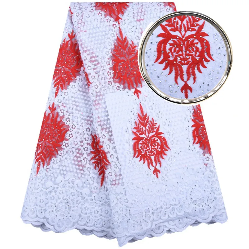 

High Quality African Lace Fabrics Embroidered Milk Silk Lace Fabric Latest Nigerian Milk Silk Lace Fabric For Wedding SewF1556