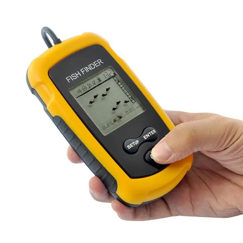 ABGZ-إنذار 100 M 200 KHz المحمولة سونار LCD السمك المكتشفون الصيد إغراء السونار الصيد مكتشف