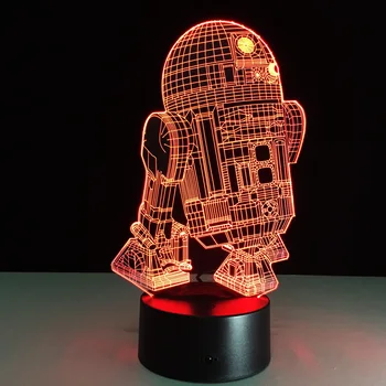 

Star Wars Battleship 3D Light Touch Switch 7 Color Vision Stereo Lamp Small Table Lamp 057