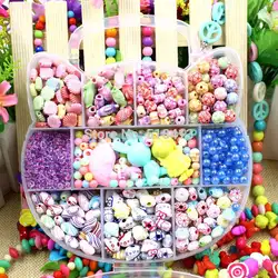 HOGNSIGN juguetes de cuentas para niña, Manual educativo de guardería, Material de cuentas dispersas, de 4 a 7 años, juguete para hacer joyas