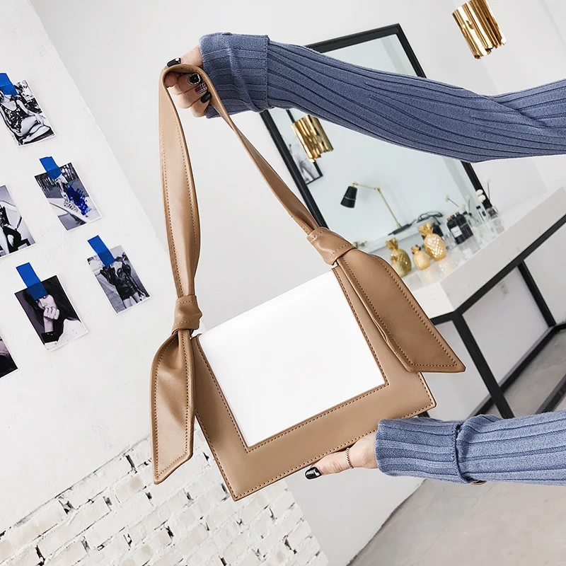 

Women PU Leather Handbags Shoulder Bag Women's Casual Tote Bag Female Patchwork Handbags High Quality Main Ladies Hand Bags S210