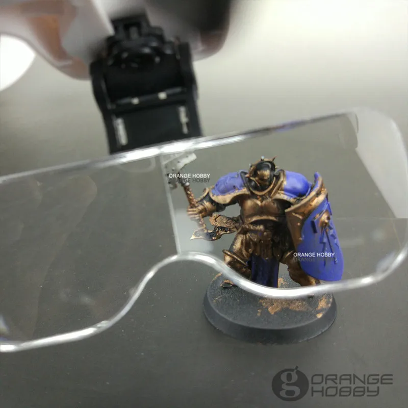 Mws Hobby Head mounted Lupa W e lamp Hobby Ferramentas Modeler Artesanato Modelagem Acessório 4 Mws hobby cabeça-montado lupa com lâmpada hobby