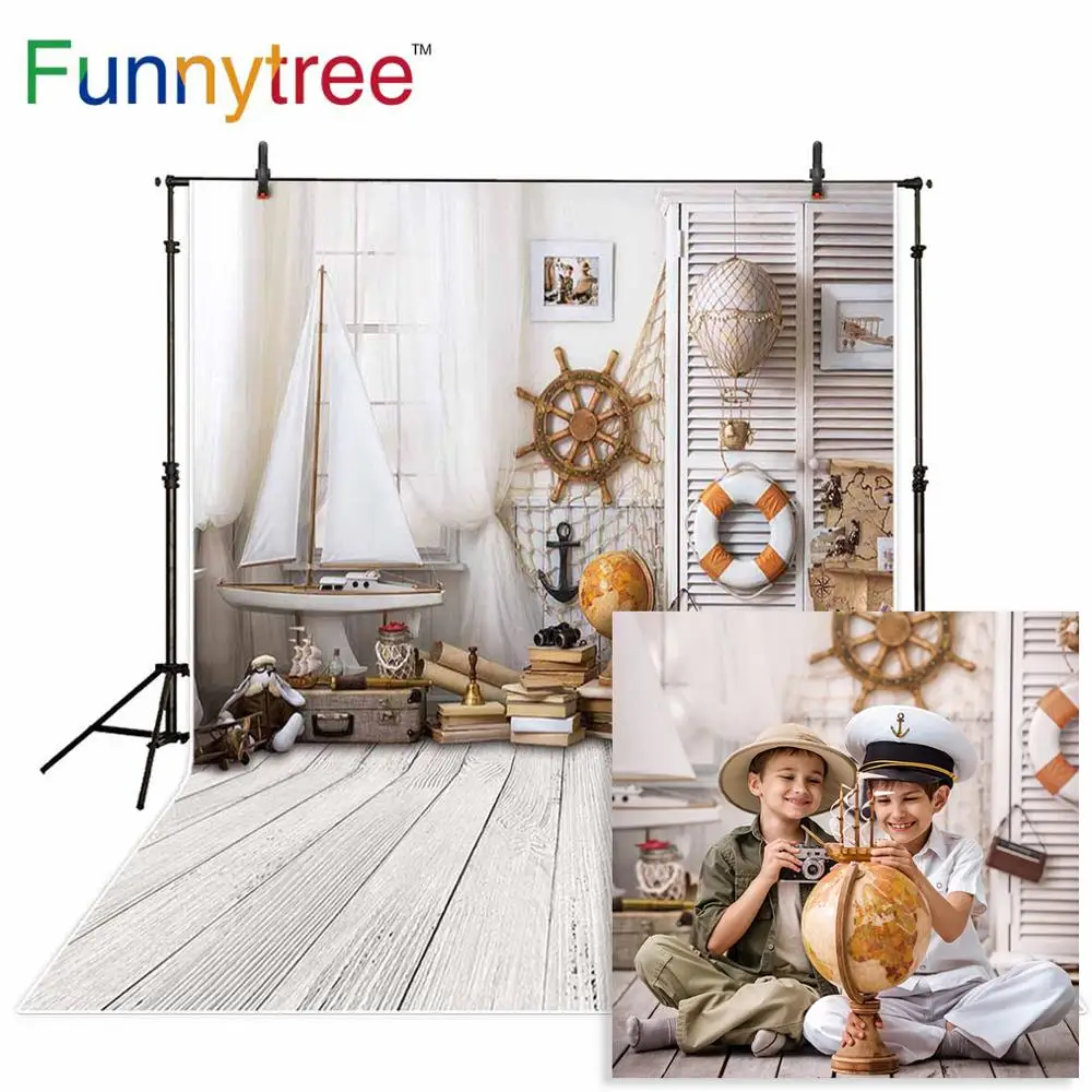 Фон Funnytree для фотосъемки белая фотостудия деревянная комната занавеска душа