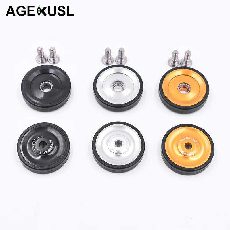 

TWTOPSE Bike Easywheel For Brompton Folding Bicycle Bearing Wheel Stable Light weight 26g Aluminum Wheel Part Easy wheel EZwheel