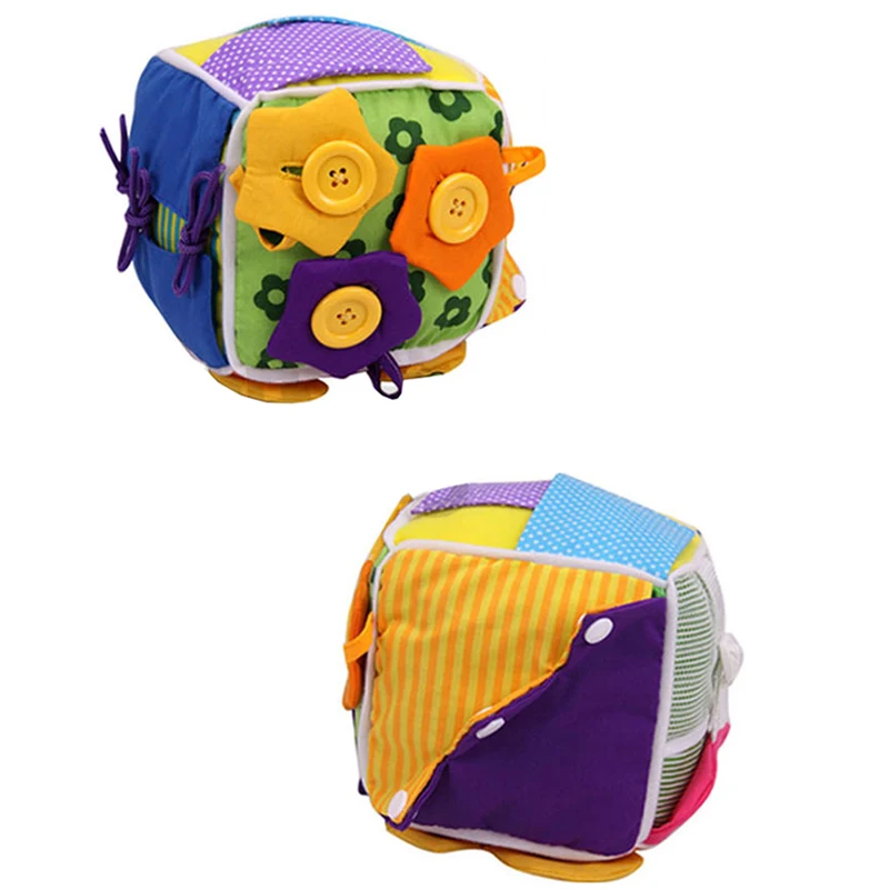 Красочные мягкие мяч обучения ребенка Детские игрушки Монтессори Cube мягкие Погремушки Развивающие обучения малыша для детей кроватки игрушечные лошадки