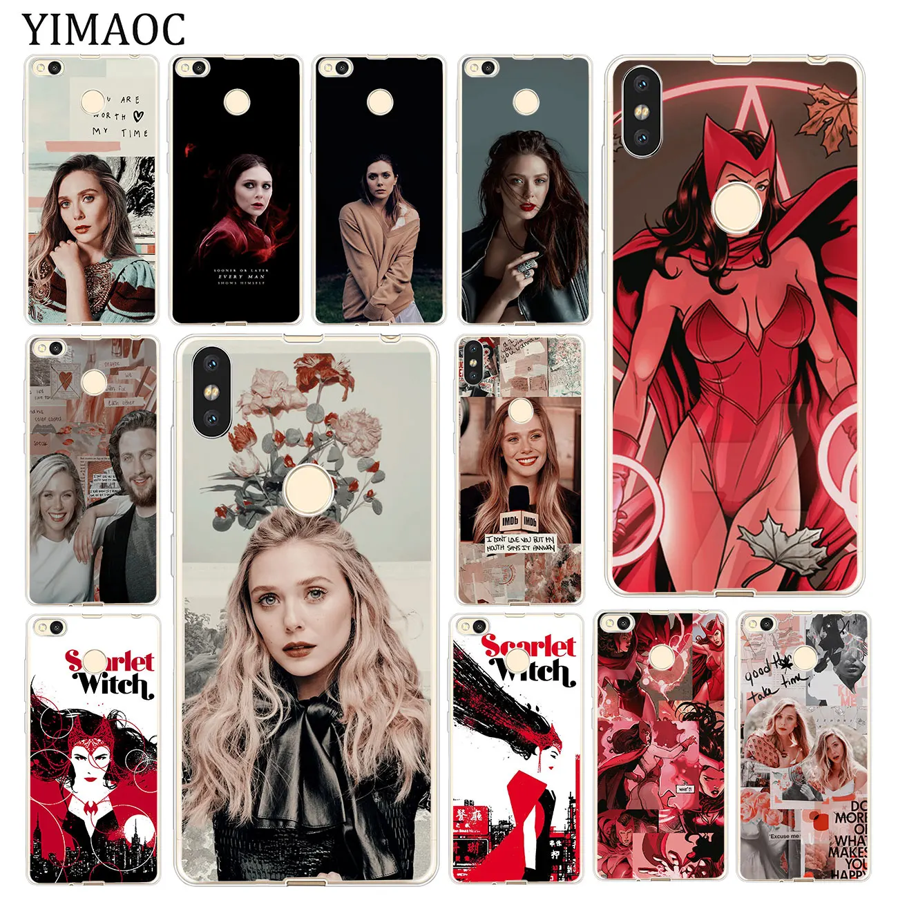 

Elizabeth Olsen Scarlet Witch Marvel Soft Case for Xiaomi MI Redmi 7A 6A 4A 4X S2 K20 GO Note 8 7 5 6 Pro Plus 4 Cover