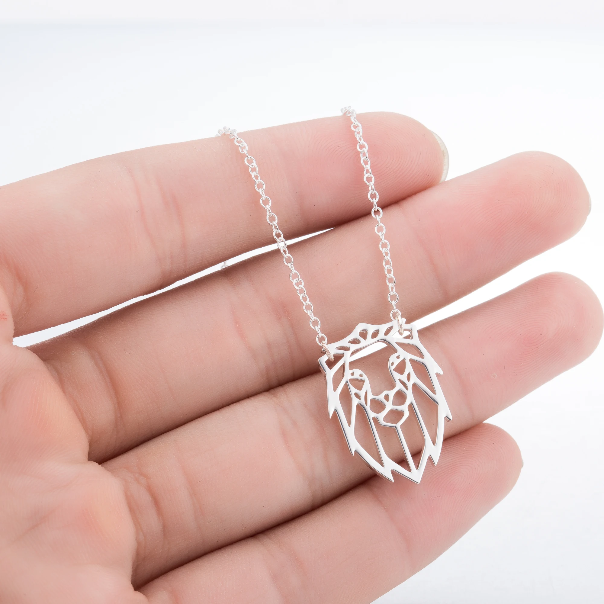 かわいい折り紙ライオンネックレスのペンダントステンレス鋼野生動物ライオンキングコリアーパーティーアクセサリー Pendant Necklaces Aliexpress