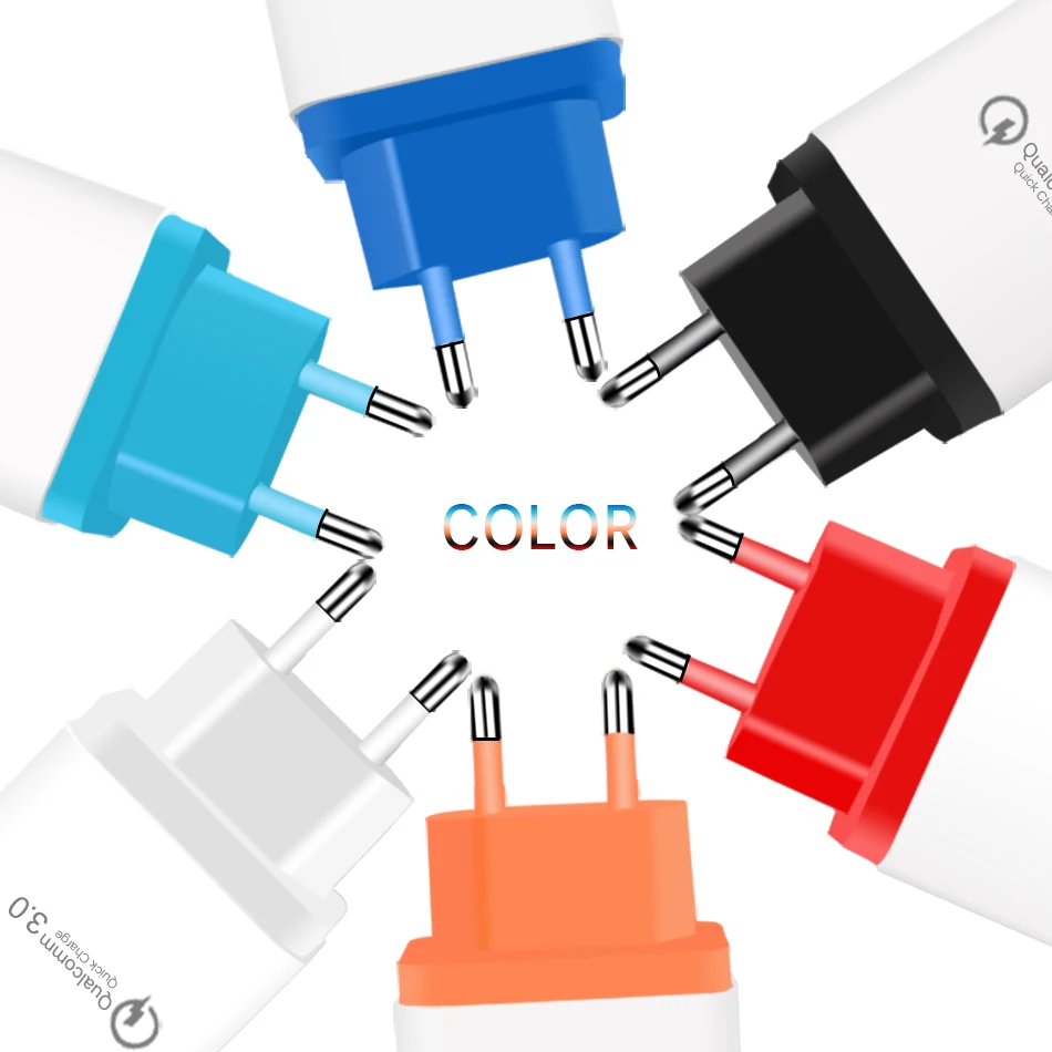 3-Ports USB Charger Quick Charge 3.0 12V1.5A 9V2A Fast Charging for Samsung iPhone iPad Wall Mobile Phone Adapter 2