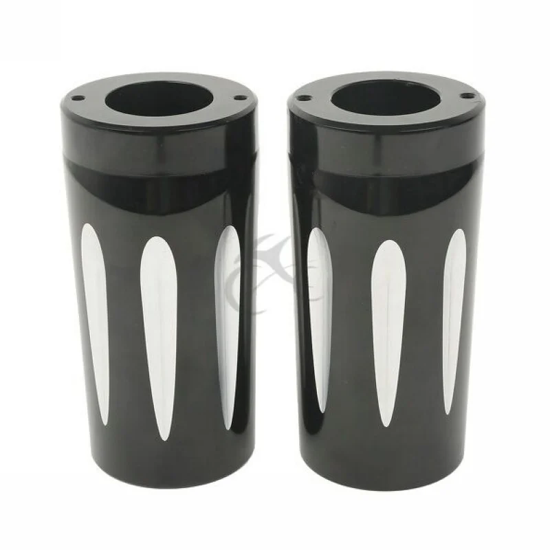 

Motorcycle Black Fork Slider Cover Cow Bell For Harley Touring 86-13 Road King Street Glide FLT FLHT FLHX FLHR FLTRX FLHTC