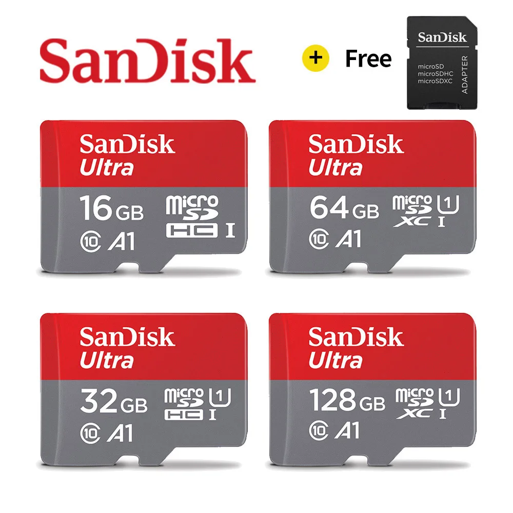 SanDisk карта памяти A1 класс 10 128 ГБ 64 ГБ|Карты памяти| |