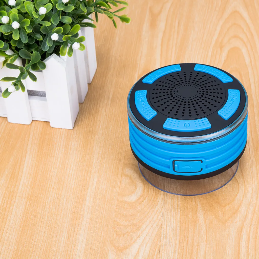 a Беспроводной Bluetooth динамик стерео водонепроницаемый автомобиль ванная комната офис пляж стерео сабвуфер музыка громкий динамик с радио# B - Цвет: a