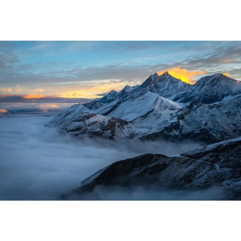 

2017 New arrival Alps mountains Canvas Fabric Cloth Poster Custom Print Silk Fabric Home Decor Poster For Your Living Room