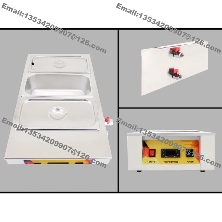 10.5L Heavy Duty 3 Pan Bain Marie 110v 220v Electric Tempering Melter Melt Pot Machine