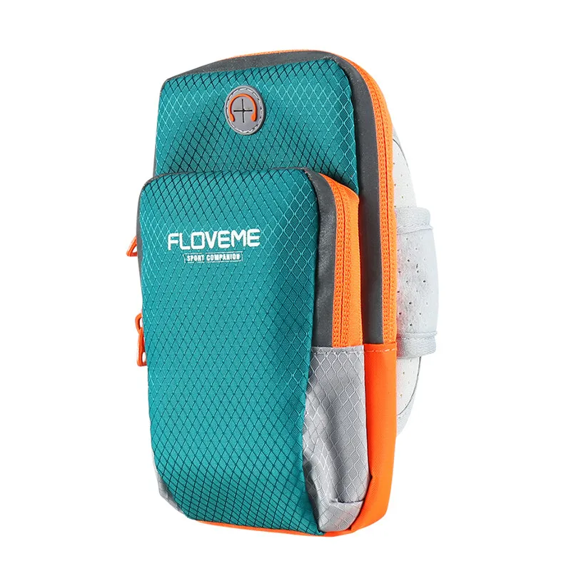 FLOVEME 6" inch Jogging Arm Band Case For iPhone X 6 6s 8 7 Plus XR GYM Outdoor Sport Running Hand Bag Cover Mobile Phone Case - Цвет: Blue