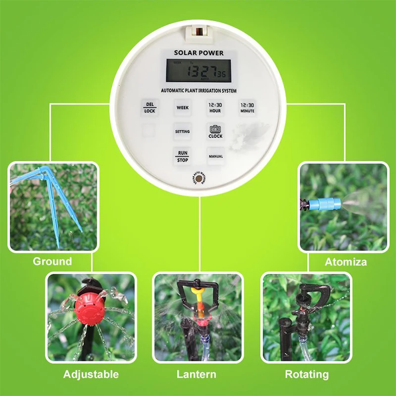 1 Набор интеллектуальное садовое автоматическое устройство орошения Солнечная зарядка суккулентный завод Капельное орошение инструмент водяной насос таймер система