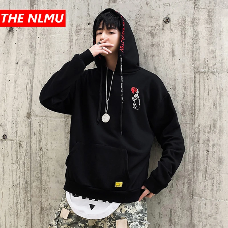 

Harajuku Embroidery Hoodies Sweatshirts Men Women 2019 Japan Style Hip Hop Streetwear Fashion Hooded Pullover Hoodie WG196