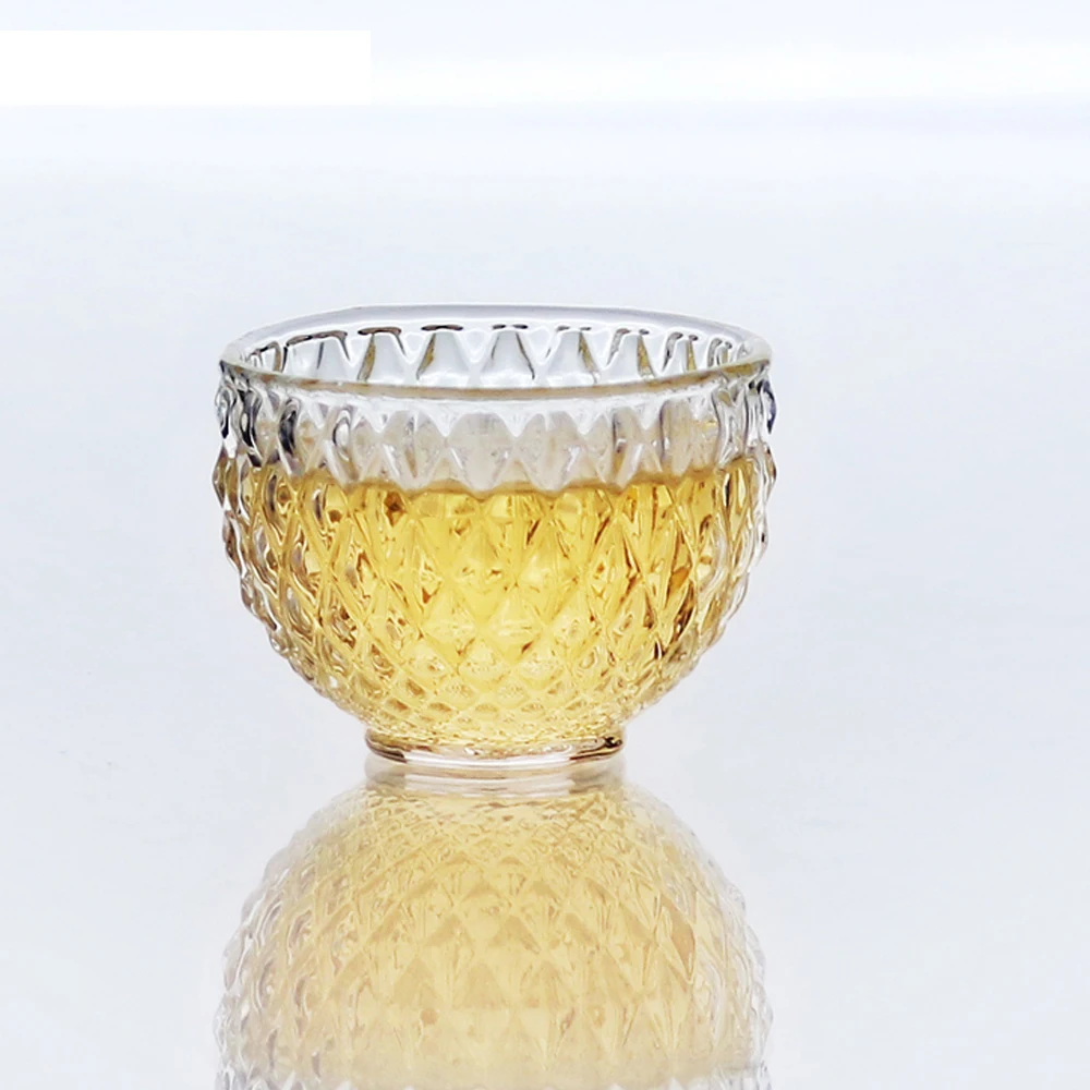 PINDEFANG 2pcs Elegant Crystal Cup Made of Heat resistant Borosilcate Glass oldfashion gift