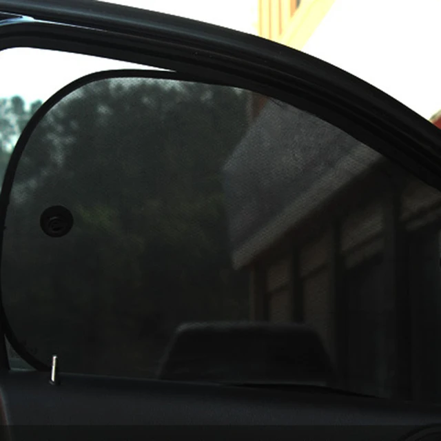 2Pcs 66*38CM Car Window Sunshade Curtain Side Rear Window Mesh Car Cover Visor Shield Car Window Foils P12