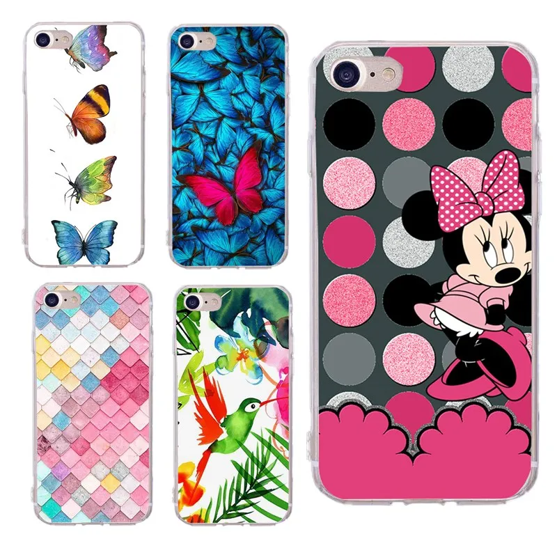 Мультяшная Минни для coque iphone 6s 6 5 5s se силиконовый чехол телефона 7 8 Plus Мягкий из ТПУ