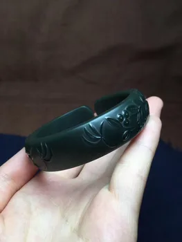 

Hetian jade jade flower bracelet, sapphire, fine material, excellent oil, hb2892#